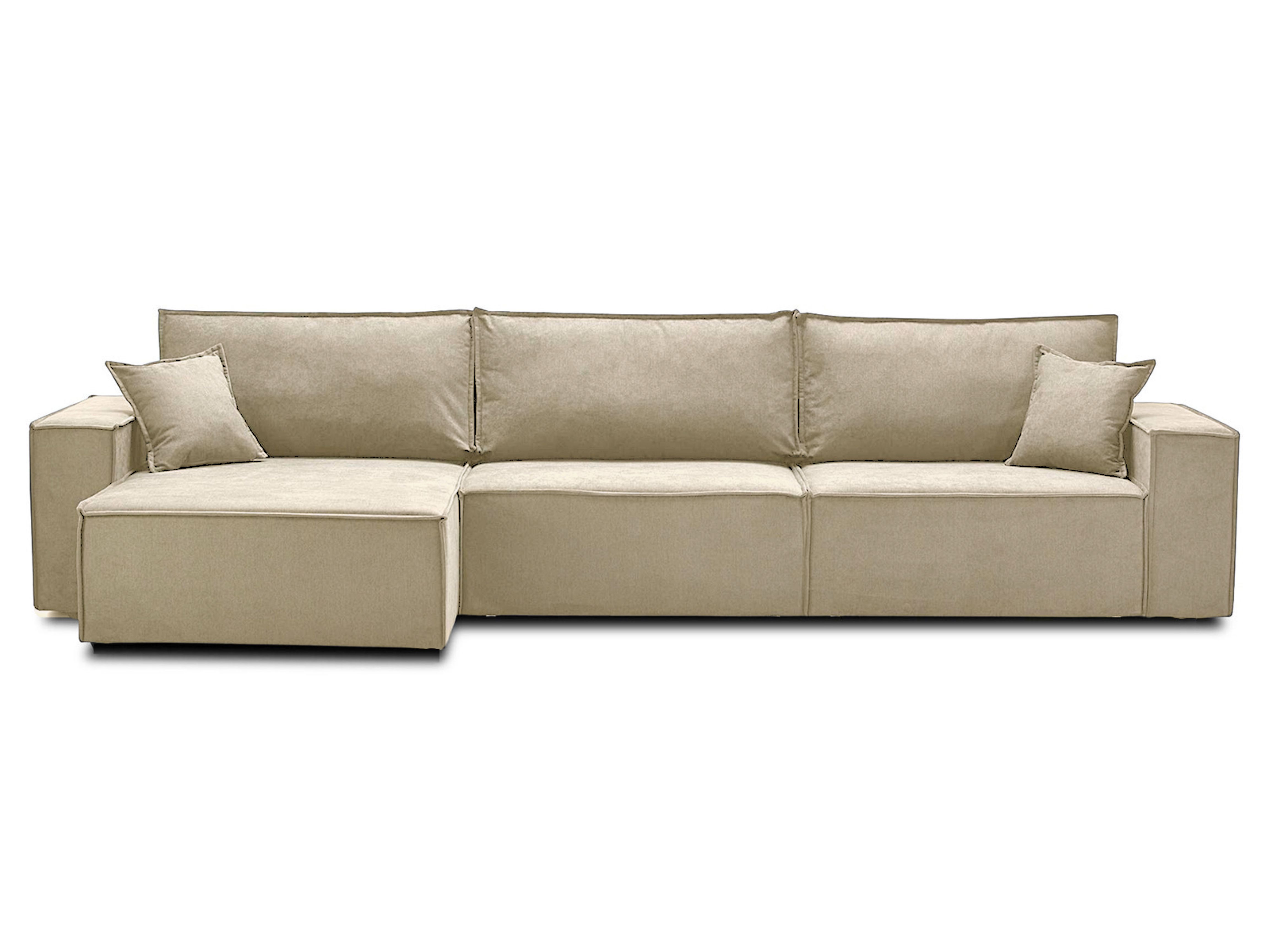 Duży narożnik w stylu loft beżowy